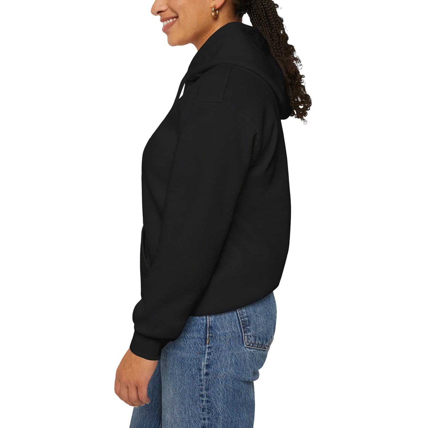 JUNLIN WEARS THIS HOODIE. BLACK