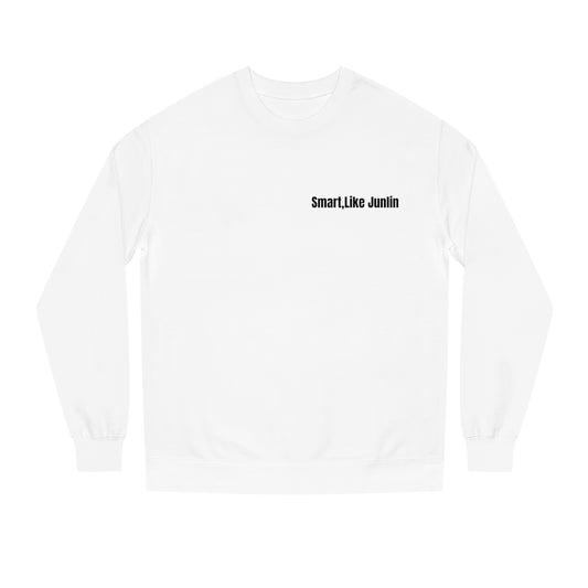Smart Like Junlin Crew Neck Sweatshirt. White