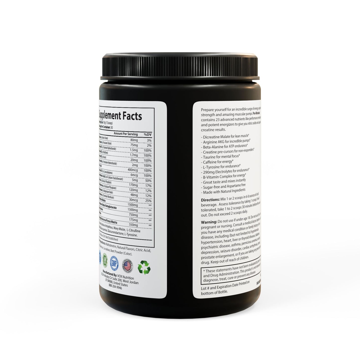 JUNLIN "YA DON KNOW" Pre-Workout Supplement, Watermelon (300g, 10.58oz)